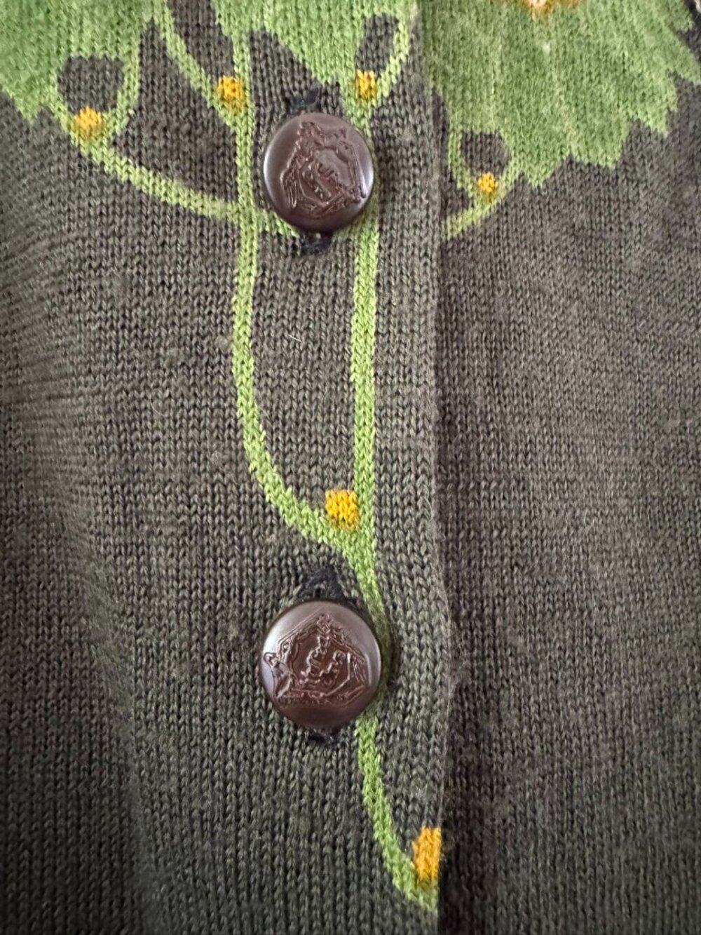 Owl - Green and Black - Cardigan - Picture 5 of 8